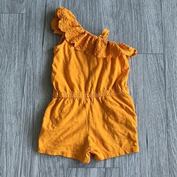 Cat & Jack Mustard Colored Shorts Romper Size 18M - Picture 5 of 5
